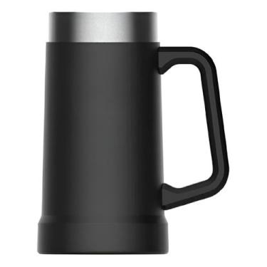 Imagem de Caneca Térmica Inox 710ml Preta Cerveja Café Suco Gelada - ShopMix
