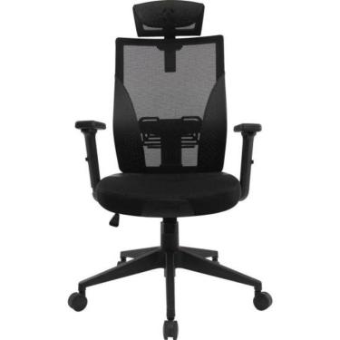 Imagem de Cadeira Ergonômica Ergo Shield Mesh Preta com Assento em Tela Mesh Base com Rodízios En...