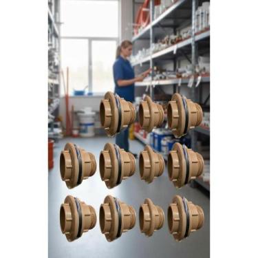 Imagem de 2x 10 Adaptadores Flange 3/4" 25mm Soldável PVC Caixa D'Água - Congrat