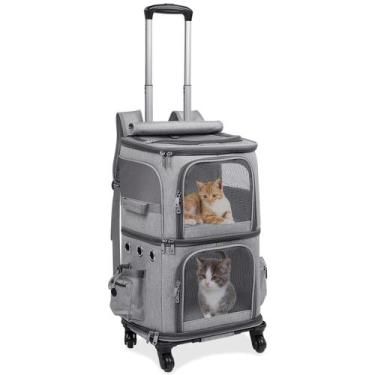 Imagem de Mochila Transportadora para Pets Hovono com Rodas e Compartimento Dupl