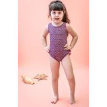 Imagem de Maiô infantil babado no bumbum com proteção uv - estampa melancia - PI