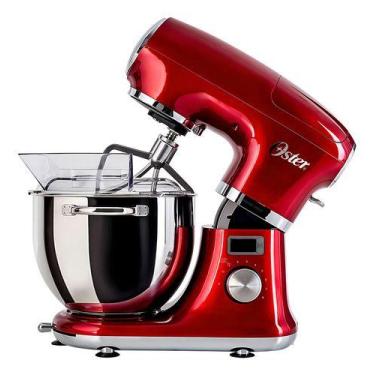 Imagem de Batedeira Planetária Digital Oster 5l Inox Vermelha 110v, 110V