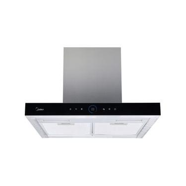 Imagem de Coifa de Parede Midea 60cm com 03 Velocidades, Smart Pro Touch Inox e Preto - MH60M77AT22MW