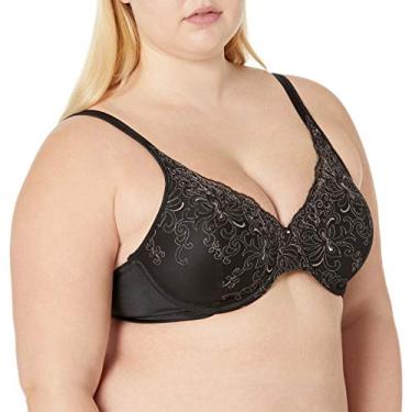 Imagem de Playtex by Bali Sutiã feminino de renda Desire com aro, Combo preto/aço quente, 36DDD