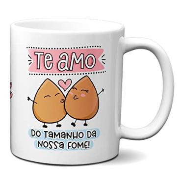 Imagem de Caneca Namorados Te Amo Do Tamanho Da Nossa Fome De Coxinha (Branca)