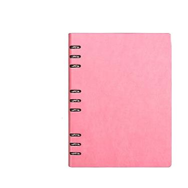 Imagem de A4 B5 A5 A6 Folhas soltas Caderno Diário Bloco de Notas Agenda de Couro Caderno Escolar Diário do Viajante Papelaria Bloco de Esboços, B5 Rosa