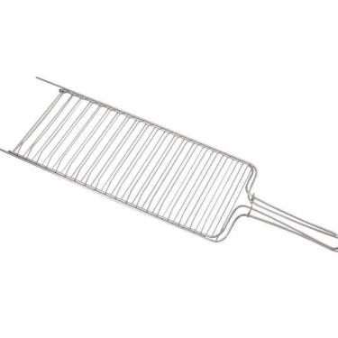 Imagem de Grelha Dupla Para Churrasqueira Peixes Frango 68Cm Madefer