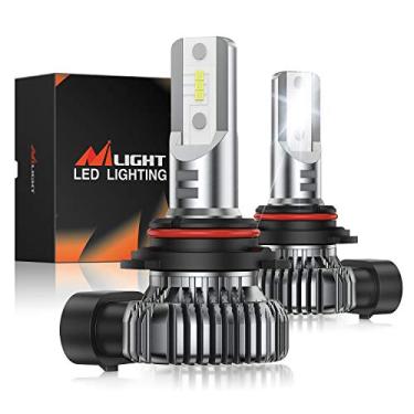 Imagem de Nilight EF1 9006 lâmpadas de LED para farol de neblina, 200% de brilho, 4000 lúmens, 6000 K branco frio, substituição de halogênio 1:1, kit de conversão de lâmpadas 9006 DRL, pacote com 2