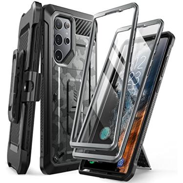 Imagem de SUPCASE Capa para Samsung Galaxy S22 Ultra com suporte, [Unicorn Beetle Pro] [2 molduras frontais] [protetor de tela e clipe de cinto] Capa de telefone de proteção de nível militar para Galaxy S22