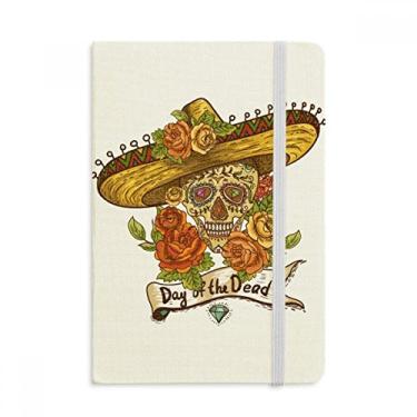 Imagem de Caderno Sombrero Suger Crânio México Dia dos Mortos Capa dura Diário Clássico Diário A5
