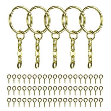 Imagem de Argola Dourada 23mm Com Mini Pitão Rosqueável Dourado - 300 Unidades -