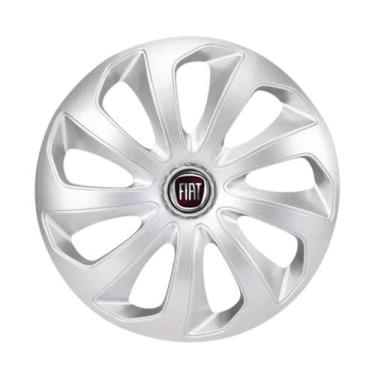 Imagem de Kit Calota Velox Aro 13 Prata Para Palio Uno Mille Siena Punto Fiorino