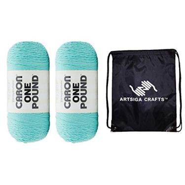 Imagem de Coleção de tricô de tricô do século de tricô Caron, 473 ml, ovos de Robin com 2 novelos (mesmo Dyelot) 294015-15017 pacote com 1 bolsa de projeto Artsiga Crafts