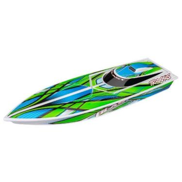 Imagem de Lancha Nautimodelo Traxxas Blast Race Boat RTR Completa, Verde