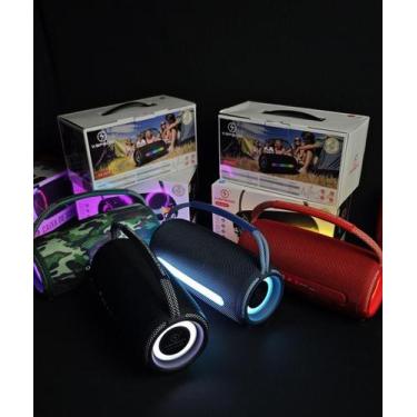 Imagem de Caixa De Som Bluetooth RGB KA-8439 Com Alça A Prova Dagua - kapbom, ca