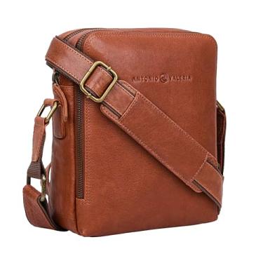 Imagem de ANTONIO VALERIA Bolsa tiracolo de couro lavado Alex para presente de Natal, Sequoia lavada, Medium, Bolsa tiracolo