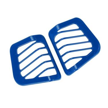 Imagem de REPAIROCK 1 conjunto de acabamento de tampa de saída CA para saída de ar do painel lateral para Jeep Wrangler JL JLU 2018-2024 guarnições de tampa de ventilação de ar condicionado de painel ABS azul
