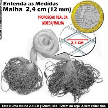 Imagem de Rede Redinha Pronta Malha 8 cm (40mm) 10mts Fio 25 16 malhas - KING