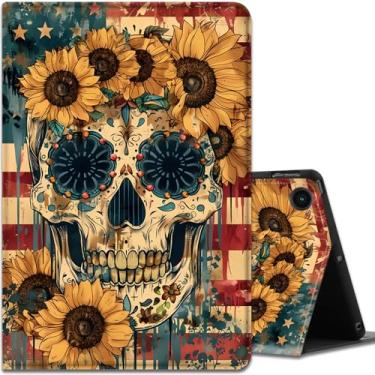 Imagem de Capa para Samsung Galaxy Tab A9 Plus 11 polegadas 2023, ângulos de visualização múltipla, com função hibernar/despertar automática para tablet Samsung Galaxy A9 + (SM-X210/X216/X218), bandeira de