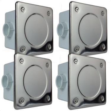 Imagem de 4 Caixas De Passagem Tampa Inox Para Piscinas - Bright Pool