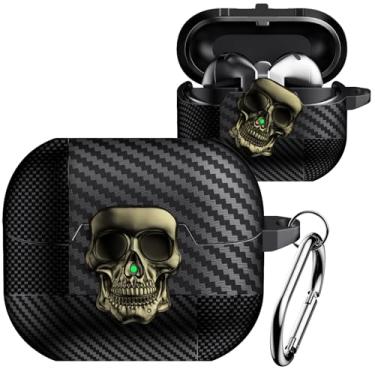 Imagem de Fofvccv Capa masculina para Samsung Galaxy Buds 3/Galaxy Buds 3 Pro, capa de esqueleto rígida à prova de choque para Galaxy Buds 3/3 Pro KLT Cobre