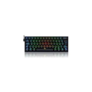 Imagem de Teclado Mecânico Gamer Redragon Fizz Pro RGB, Switch Brown, Layout 60%, ABNT2, Preto - K616-RGB-B (PT-BROWN)