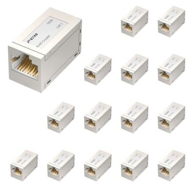 Imagem de FGB Acoplador Ethernet blindado Cat7 RJ45, adaptador extensor fêmea para conector RJ45 fêmea