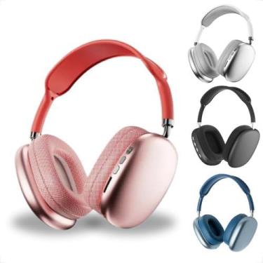 Imagem de Fone de Ouvido Bluetooth Sem Fio com Microfone –Dobrável com Rádio FM, Cartão SD e Bateria Recarregável – Confortável e Portátil para Música e Chamadas (Rosa)