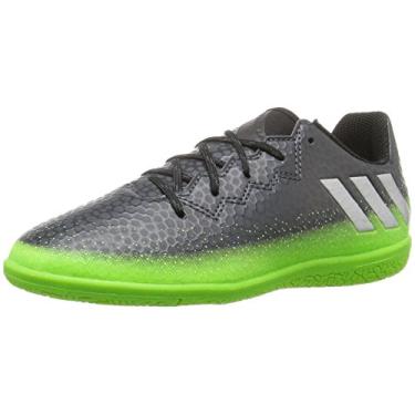 Imagem de adidas Tênis de skate masculino Messi 41,4 cm J, Cinza escuro/prata metálico/verde neon, 11.5 Little Kid