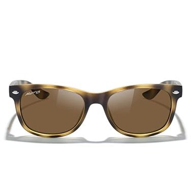 Imagem de MERRY'S Óculos de sol para meninas olho de gato para crianças óculos de sol polarizados S7001, Armação fosca de leopardo/lente marrom, Lens width: 48 millimeters