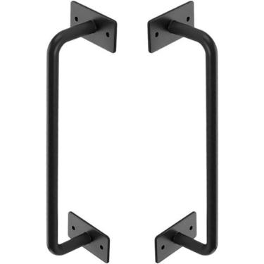 Imagem de Puxador Duplo Colonial Industrial Rancho Sitio Aço Cratus