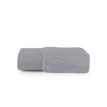 Imagem de Lençol com Elástico Malha 100% Algodão Avulso (Cinza, Casal)