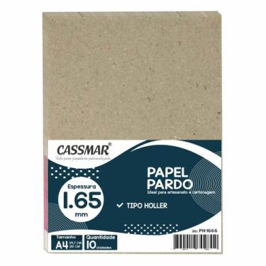 Imagem de Papel Pardo Tipo Holler para Cartonagem A4 1,65mm 210x297mm 10un - Cas