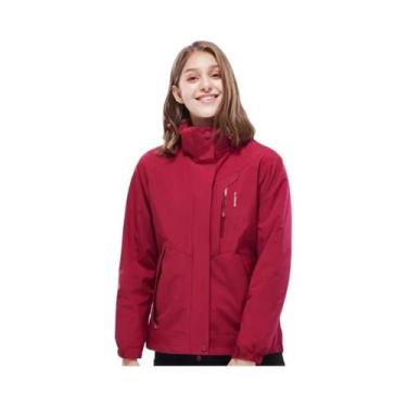 Imagem de Casaco Feminino 3 em 1 - Impermeável, À Prova de Vento e Removível par