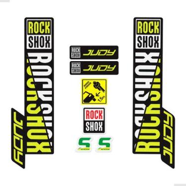 Imagem de Kit Adesivos Suspensão Para Bike Rock Shox Judy Verde Neon - SPORTINOX