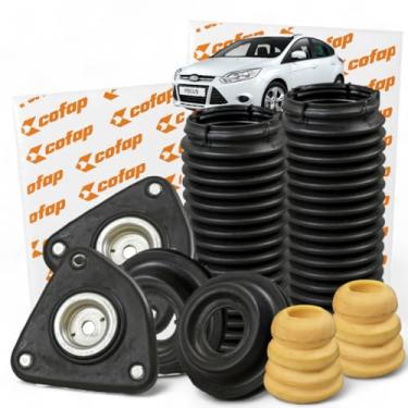Imagem de 2 Kit Amortecedor Dianteiro Completo TKC08113 com Coxim Batente Coifa e Rolamento Compatível com Focus 1.6 2.0 2014 a 2019