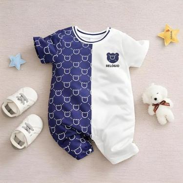 Imagem de Macacão de Ursinho de Pelúcia para Bebê Recém-Nascido - Macio e Confor