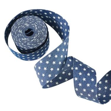 Imagem de Cheriswelry 1 rolo de fita de poliéster de 3,5 cm com acabamento em estrela fitas de artesanato para embrulho de presente, decoração de festa de casamento, acessórios de roupas, artesanato faça você