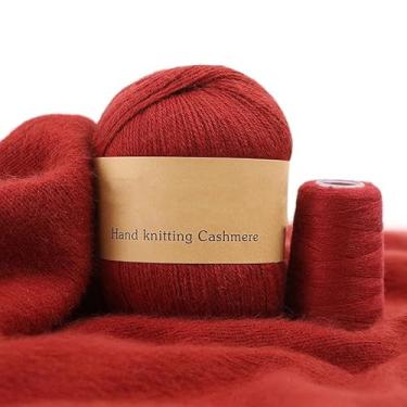 Imagem de 1 novelo de caxemira macio para crochê, fio de tricô grosso de 2 mm para artesanato faça você mesmo, tecelagem, cobertores, artesanato, cerca de 50 g/novelo