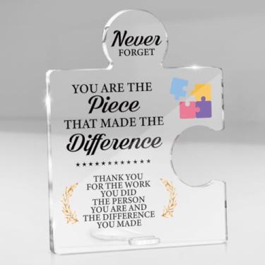 Imagem de Presentes de agradecimento para colegas de trabalho, presente de despedida de aposentadoria para colegas de trabalho, nunca se esqueça de que você é a peça que fez a diferença, peça de quebra-cabeça