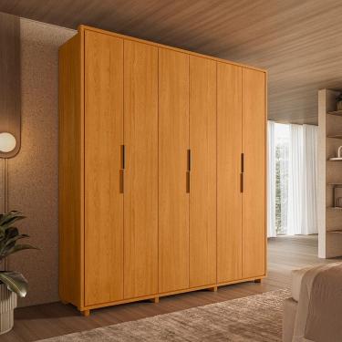 Imagem de Guarda Roupa Casal 6 Portas com Pes Em MDF Matisse Madetec