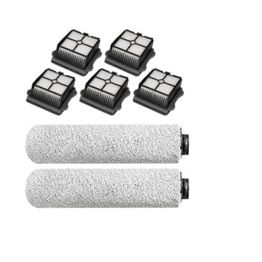 Imagem de Compatível com TINECO IFloor 3 / Floor One S3, lavadora de piso sem fio portátil a vácuo escova de rolo macio filtro Hepa acessórios sobressalentes (2 peças de escova principal e 5 peças de filtro)
