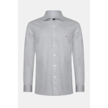 Imagem de Camisa Aramis Slim Algodão Tricoline Manga Longa Cinza-Masculino