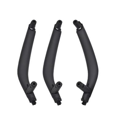 Imagem de Compatível com BMW X5 X6 F15 F16 2014 2015 2016 2017 2018 Esquerda Direita 3 unidades/conjunto Maçaneta interna das portas do carro Puxar guarnição da tampa Preto(Black-RHD)