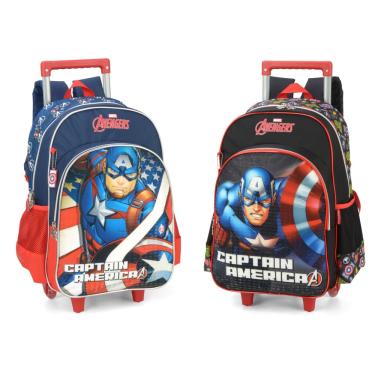 Imagem de Mochila Rodas Escolar Infantil Capitão América Luxcel 39556
