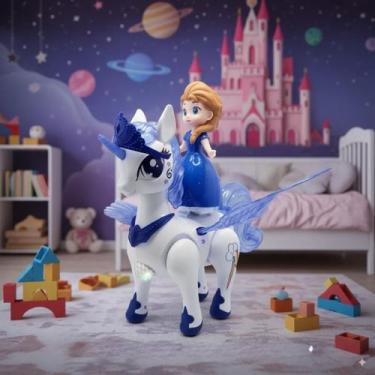 Imagem de Boneca Princesa Montada no Unicórnio - Rick Imports
