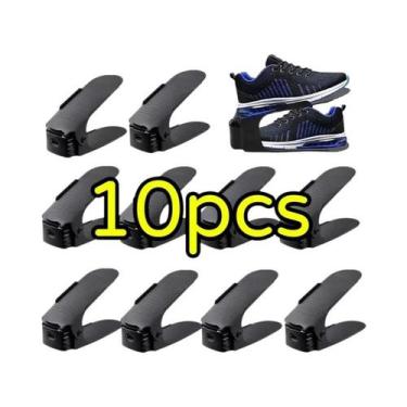 Imagem de Conjunto De 5 Suportes Dobráveis De Plástico Para Sapatos, Robusto E Q