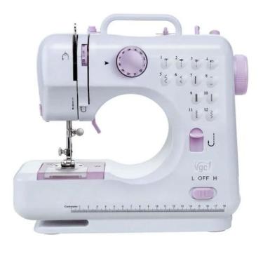 Imagem de Mini Máquina De Costura Doméstica Elétrica Com Pedal 505a - Lanmax, Bi