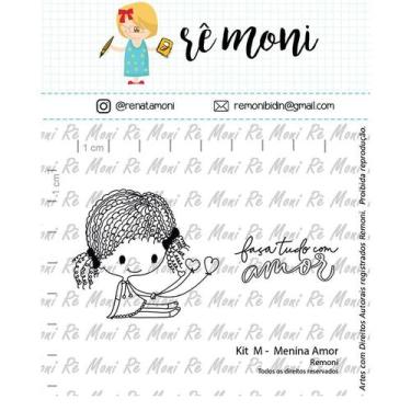 Imagem de Carimbo M  Menina Amor Cod 41000068 - 01 Unidade - Lilipop Carimbos - 