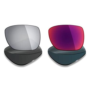 Imagem de 2 pares de lentes polarizadas de substituição da Mryok para óculos de sol Oakley Deviation – Opções